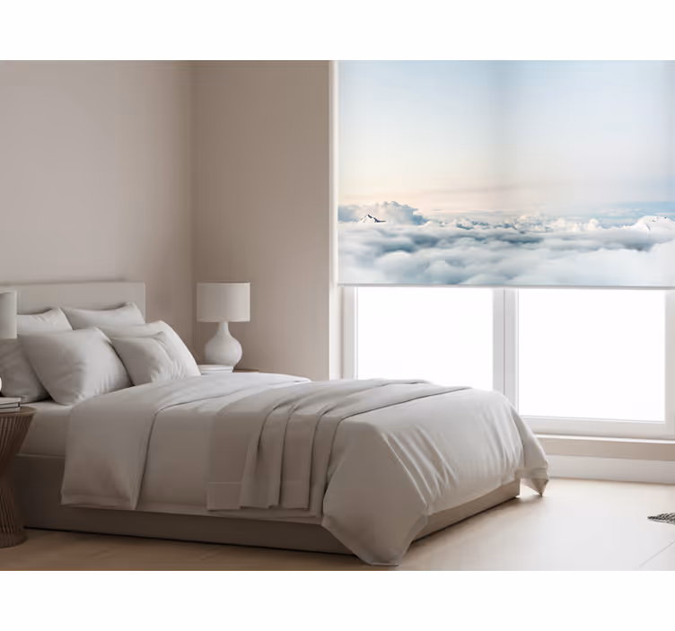 Cortina roller habitación paisaje hermoso cielo y mar - TenVinilo