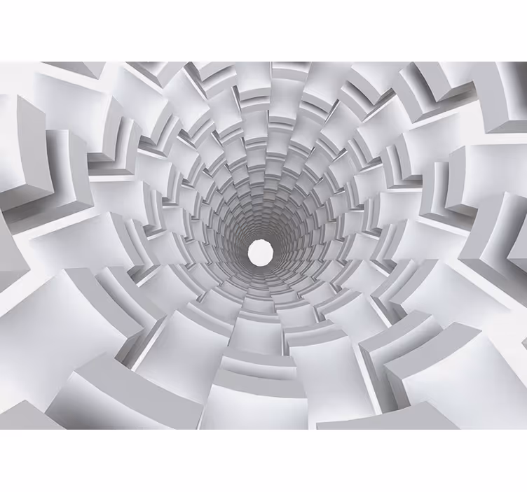 Cortina roller blanca efecto túnel en 3d - TenVinilo