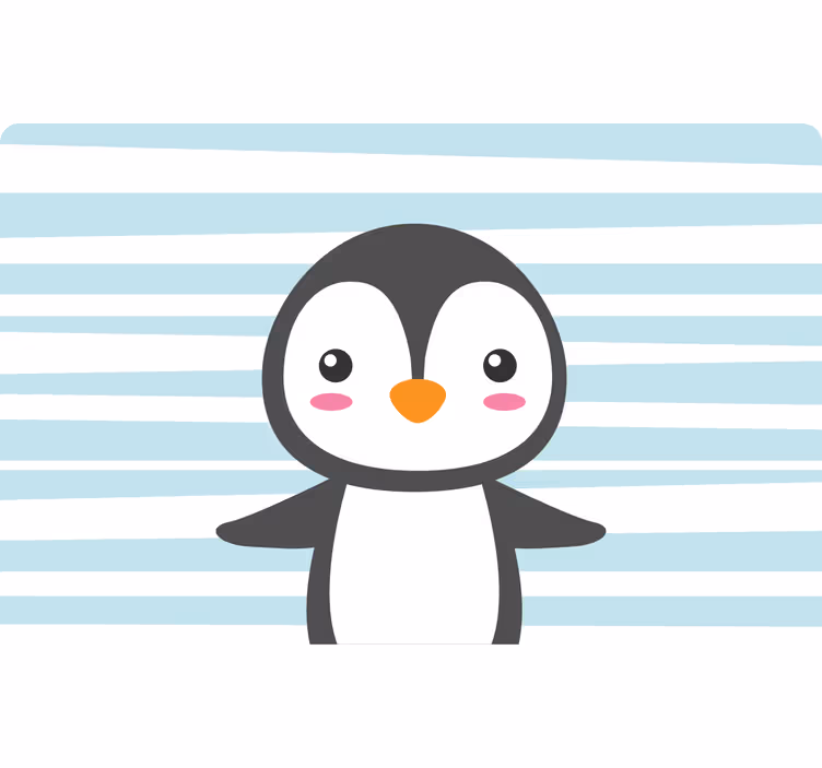 Cortina roller infantil pingüino feliz - TenVinilo