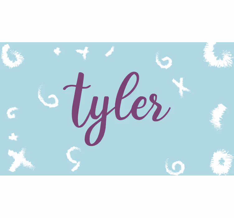 Cortina roller infantil nombre personalizado doodled - TenVinilo