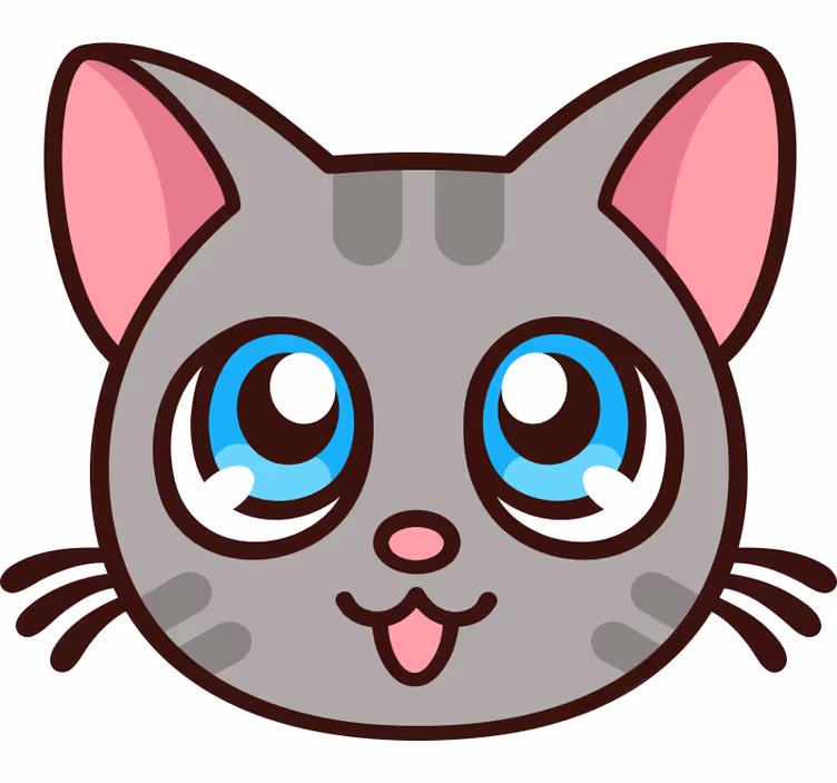 Cortina roller infantil gato lindo de anime - TenVinilo