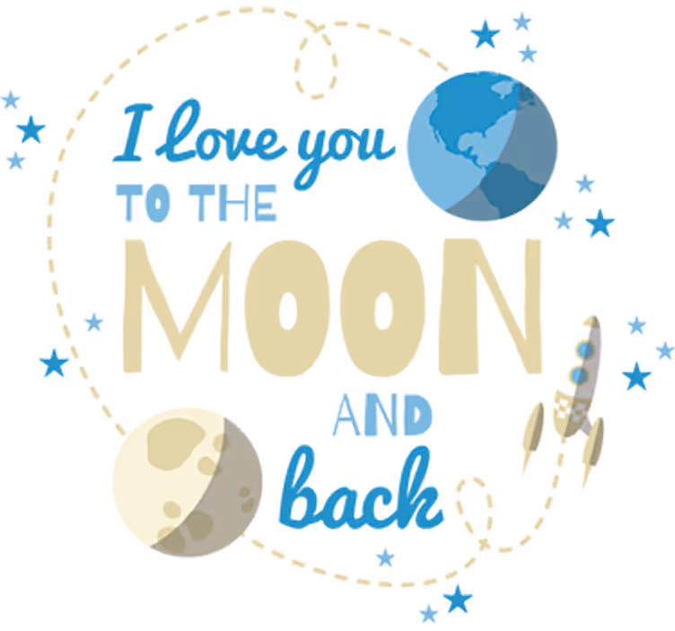Cortina roller infantil te amo hasta la luna - TenVinilo