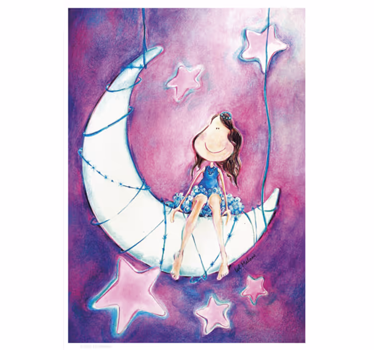 Cortina roller infantil adhesivo luna lol malone - TenVinilo