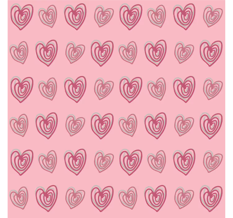 Cortina roller infantil patrón de corazones rosa - TenVinilo