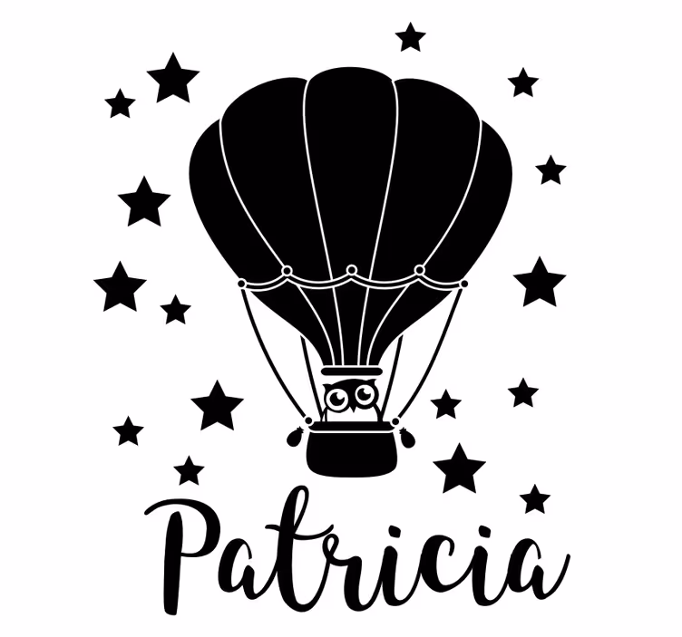 Cortina roller infantil estrellas y globos personalizados - TenVinilo