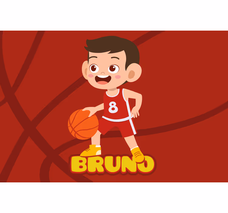 Cortina roller infantil jugador de baloncesto con nombre - TenVinilo