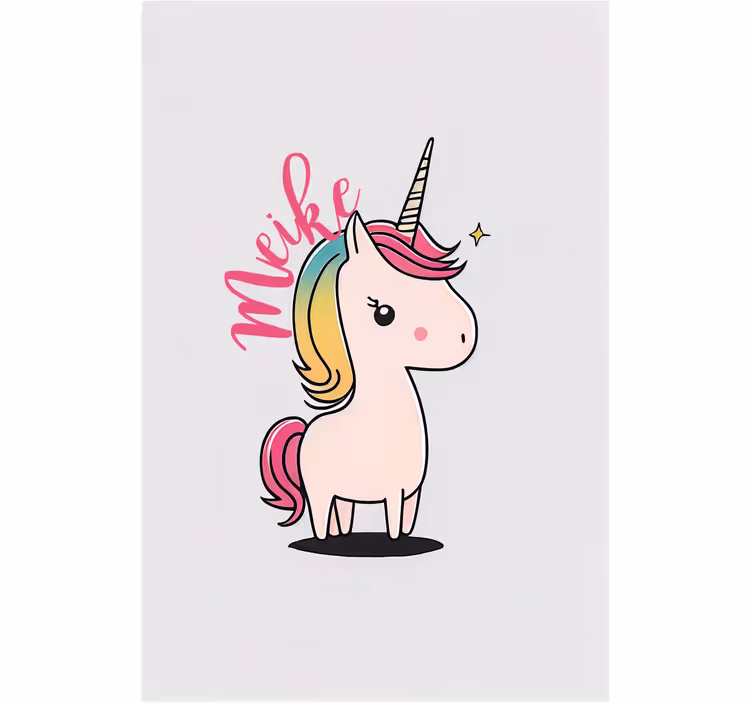 Cortina roller infantil unicornio de dibujos animados - TenVinilo