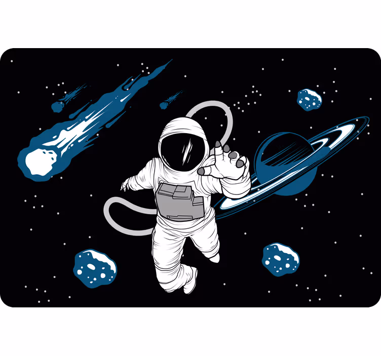 Cortina roller infantil personaje astronauta dibujado a mano - TenVinilo