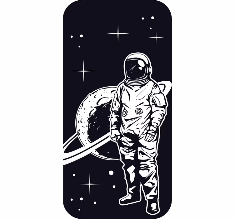 Cortina roller infantil diseño de astronauta con planeta - TenVinilo