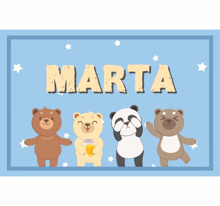 Cortina roller infantil oso adorable personalizable - TenVinilo