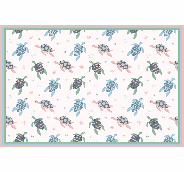 Cortina roller infantil tortugas en suaves colores - TenVinilo