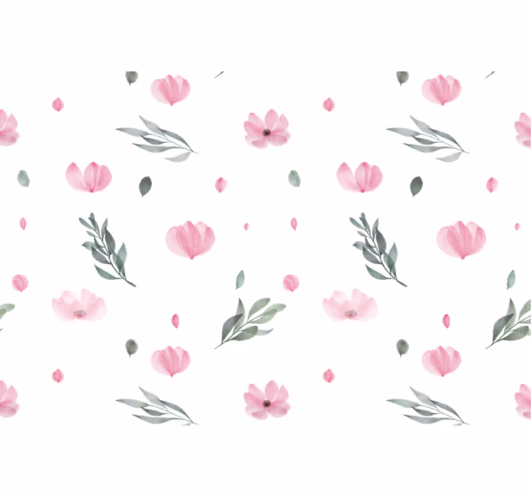 Cortina roller infantil flores pequeñas rosas minimalistas - TenVinilo