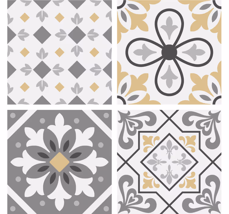 Cortina roller cocina azulejos de cemento amiaz - TenVinilo