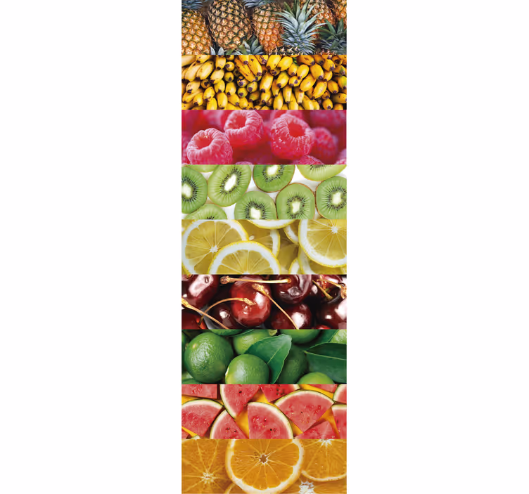 Cortina roller cocina texturas de frutas - TenVinilo
