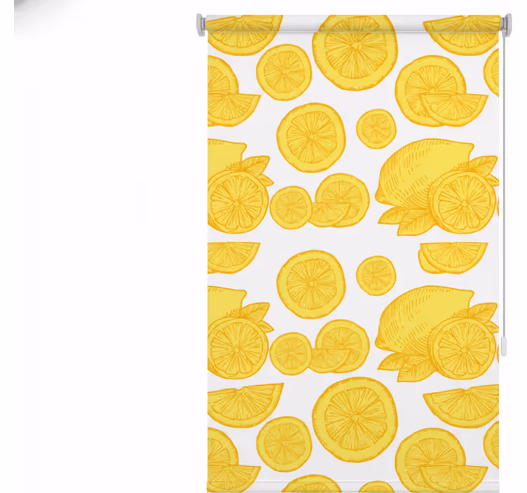 Cortina roller cocina dibujo de naranja y limón - TenVinilo