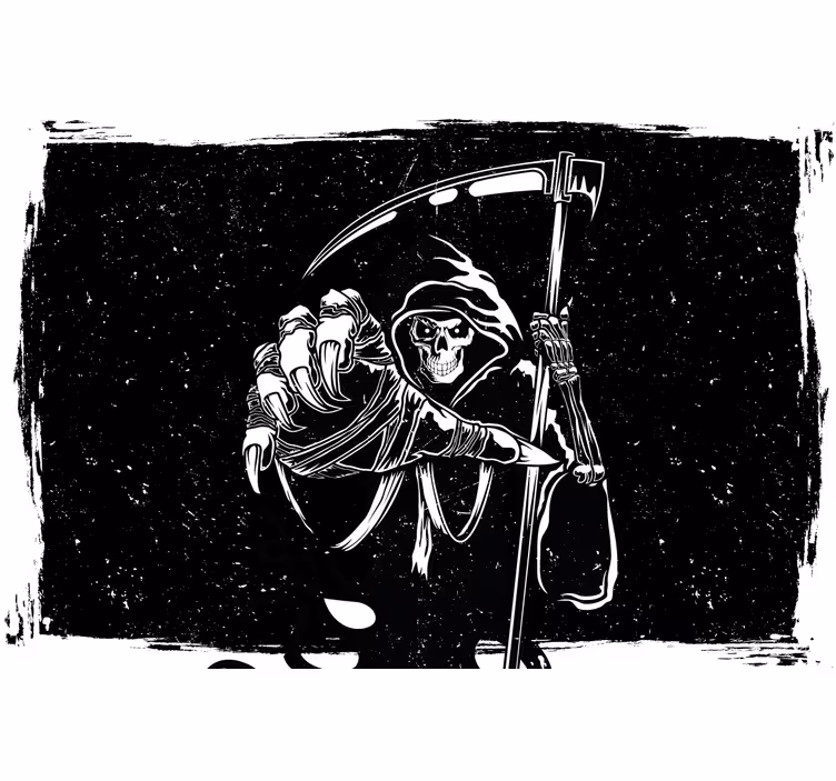 Cortina roller negra adhesivo original de silueta malvada - TenVinilo