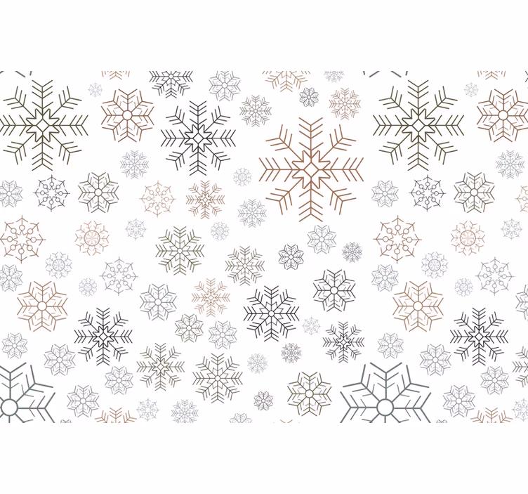 Cortina roller gris con patrones de copos de nieve - TenVinilo