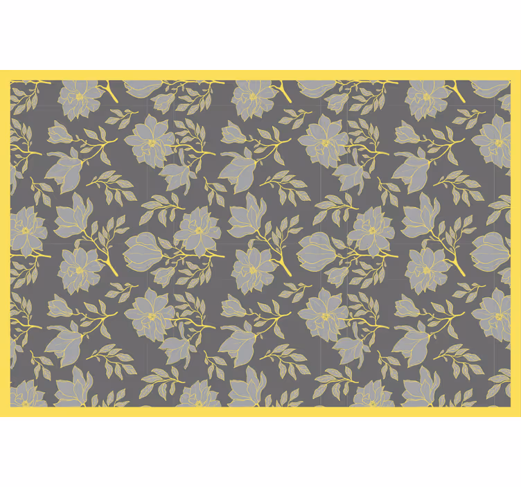 Cortina roller gris flores pantone - TenVinilo