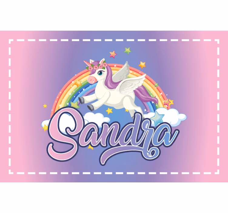 Cortina roller morada unicornio hermoso personalizable - TenVinilo