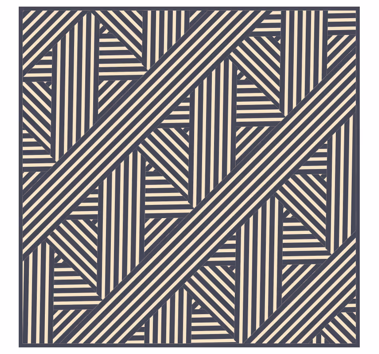 Cortina roller oficina alfombra de vinilo rayas beige y azul - TenVinilo