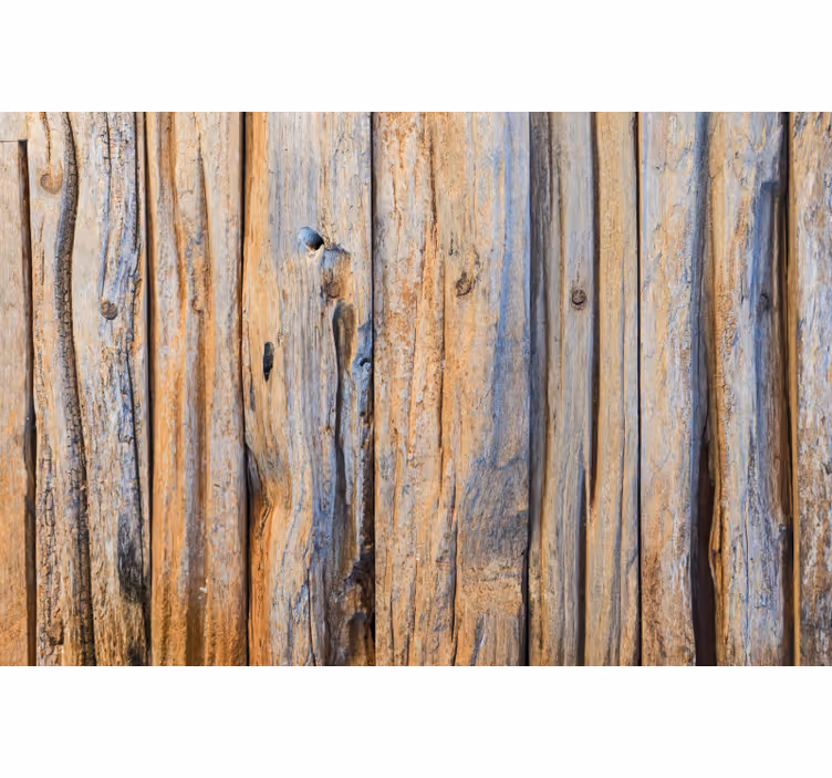 Cortina roller oficina textura 3d de troncos madera - TenVinilo