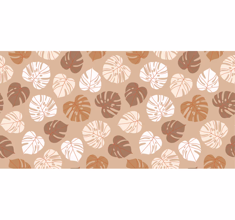 Cortina roller habitación plantas tropicales beige - TenVinilo