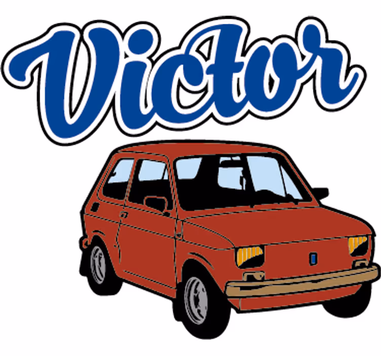 Cortina roller infantil vinilo coche para niños - TenVinilo