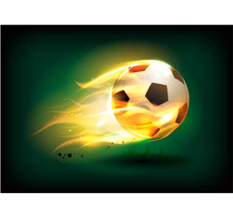 Cortina roller infantil balón de fútbol en llamas - TenVinilo
