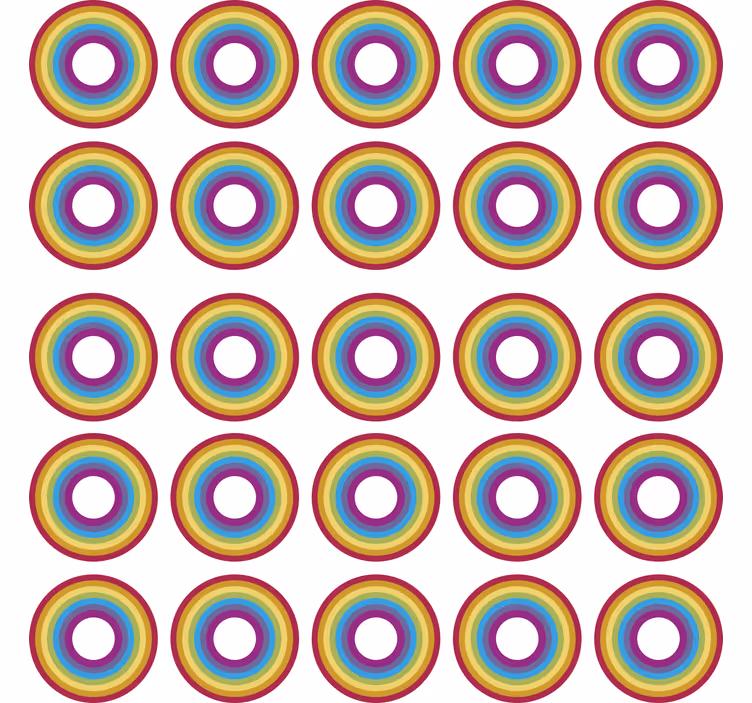 Cortina roller juvenil geométricos arco iris - TenVinilo
