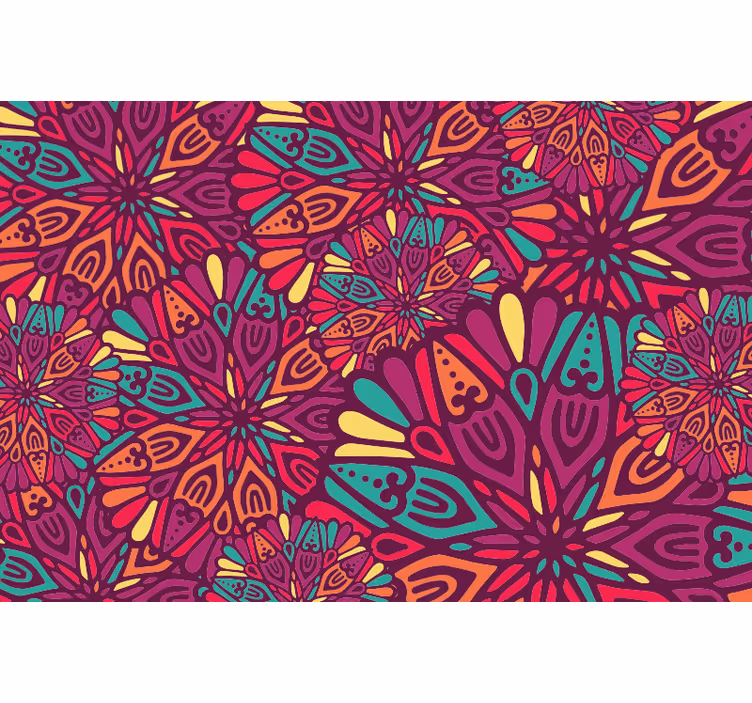 Cortina roller juvenil mandalas rosados - TenVinilo