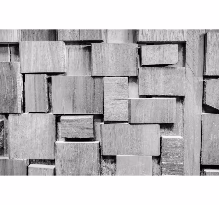 Cortina roller gris textura 3d de tablones oscuros - TenVinilo