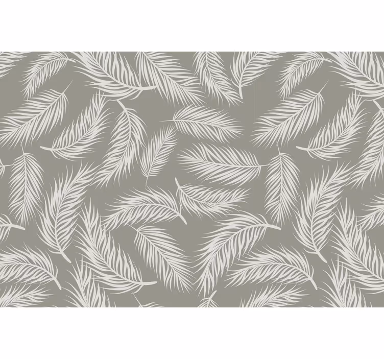 Cortina roller gris patrón hamptons beige tropical - TenVinilo