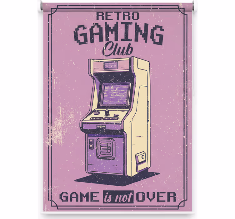 Cortina roller juvenil club de retro gaming - TenVinilo