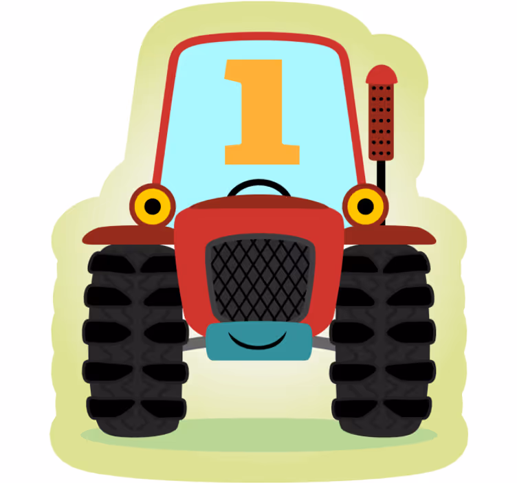 Cortina roller divertida no.1 tractor - TenVinilo