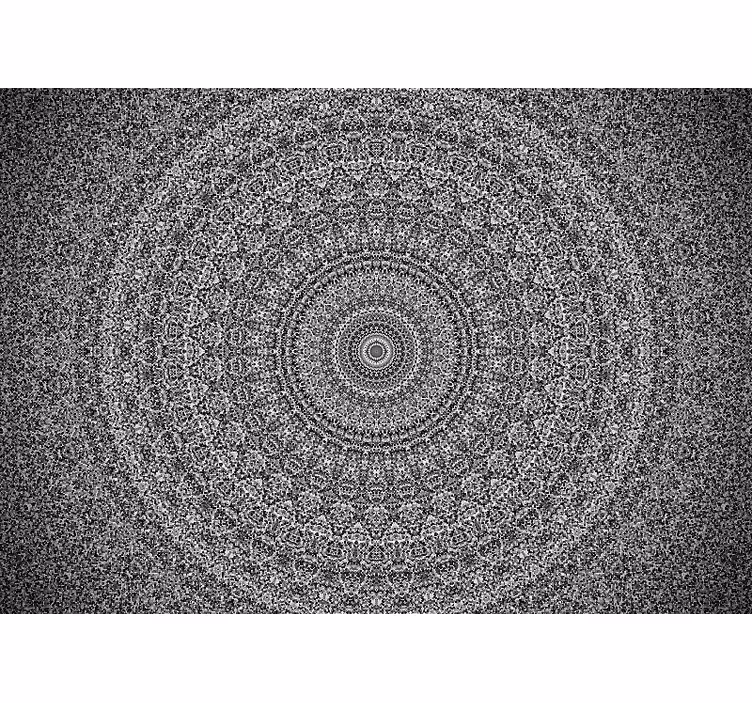 Cortina roller zen mandala en escala de grises - TenVinilo