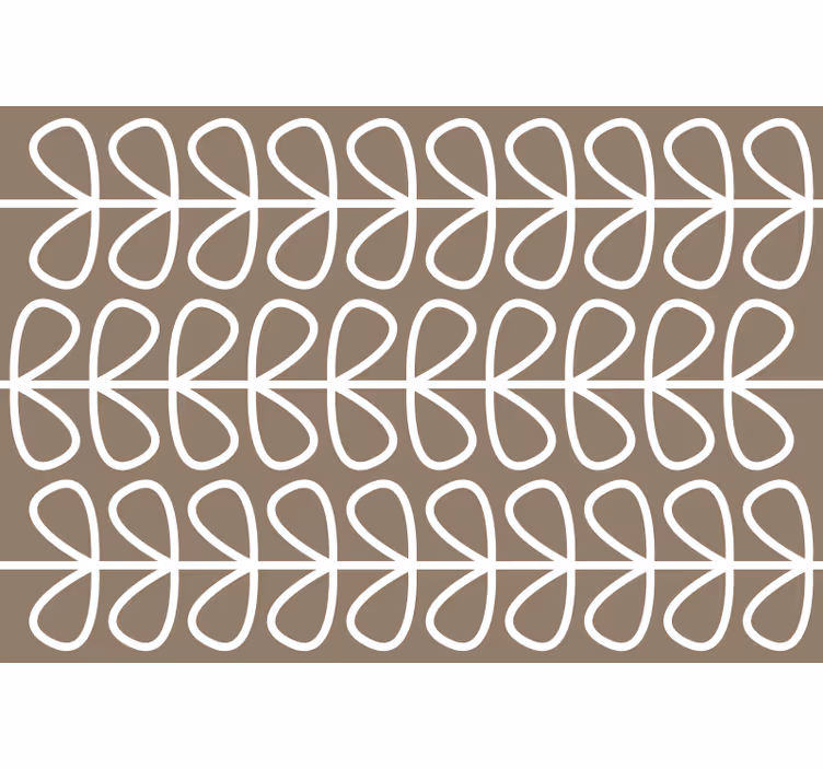 Cortina roller marrón con estampado de hojas beige - TenVinilo