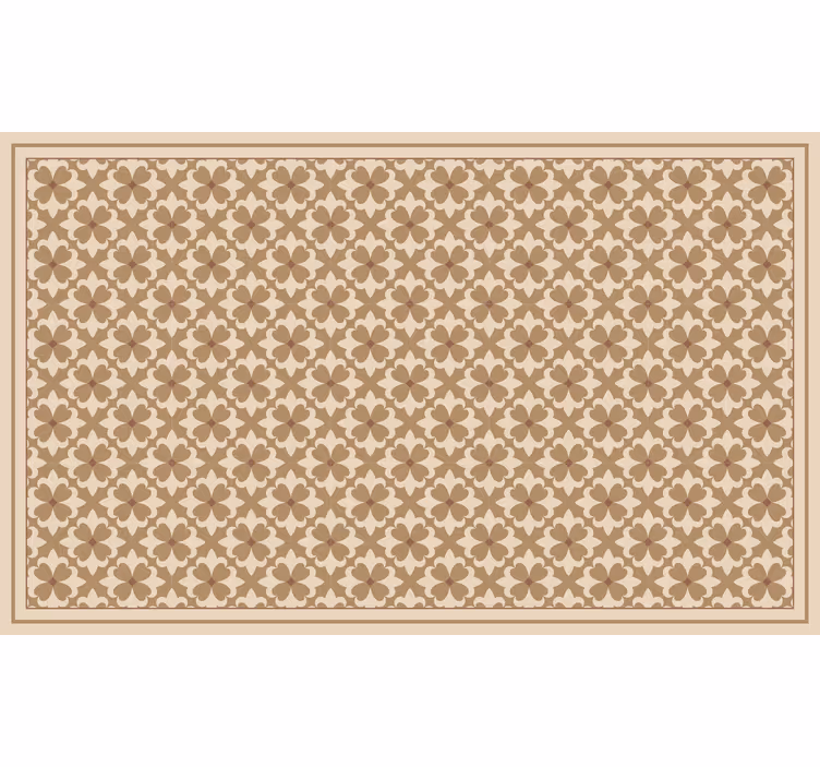 Cortina roller marrón patrón cuadrado beige vintage - TenVinilo