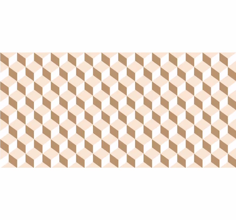 Cortina roller naranja cubo moderno beige - TenVinilo