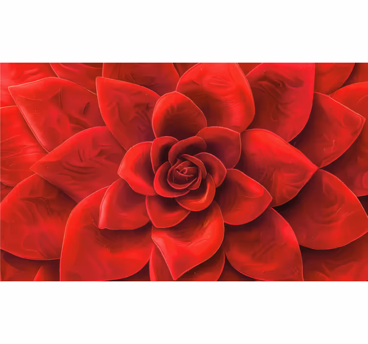 Cortina roller roja diseño de pétalos de flor - TenVinilo