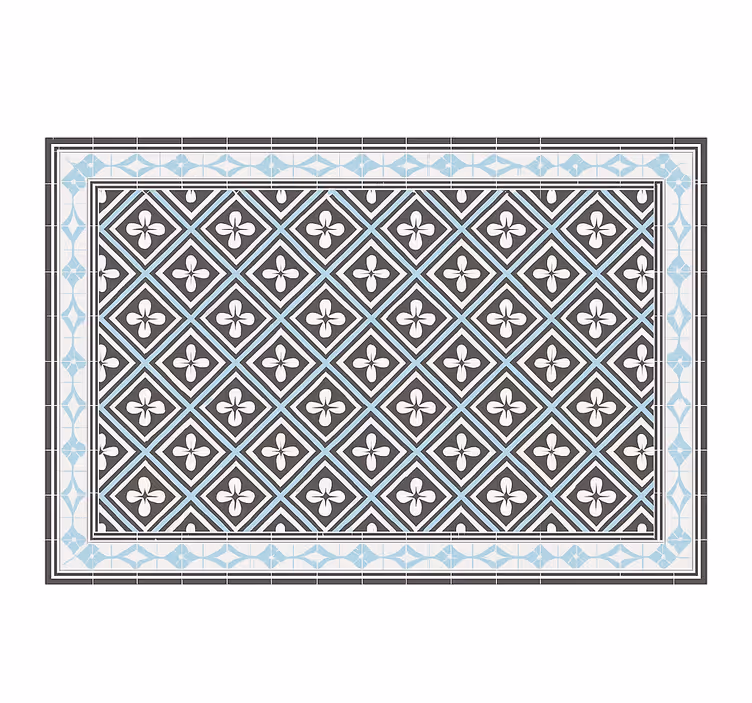 Cortina roller exterior diseño de azulejos geométricos - TenVinilo