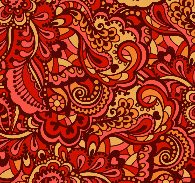 Cortina roller exterior papel tapiz formas ornamentales - TenVinilo