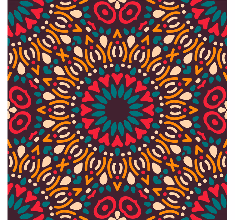 Cortina roller exterior mandala colorido - TenVinilo