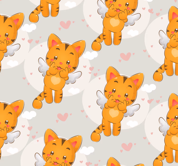 Cortina roller para bebé adorables gatitos voladores - TenVinilo