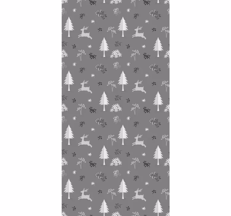 Cortina roller para bebé ciervos grises - TenVinilo