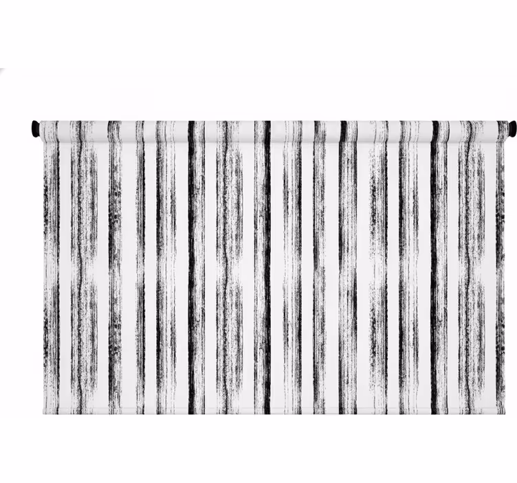Cortina roller pasillo nórdico blanco y negro - TenVinilo