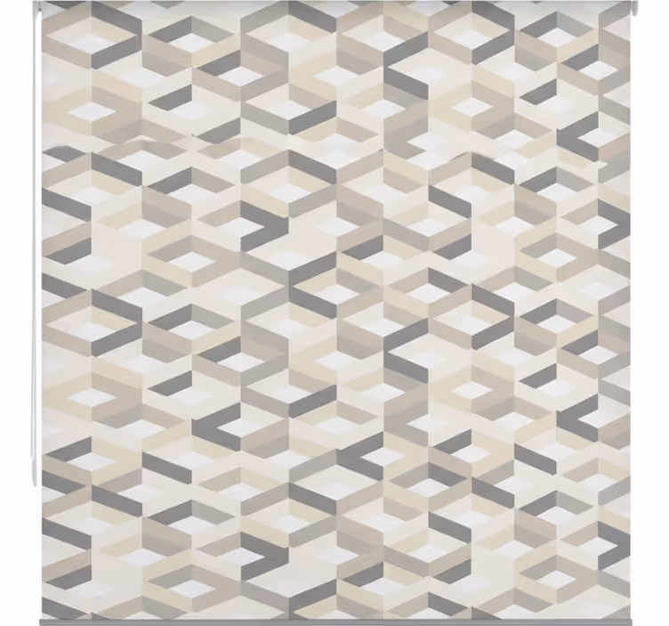 Cortina roller baño geométrica minimalista - TenVinilo