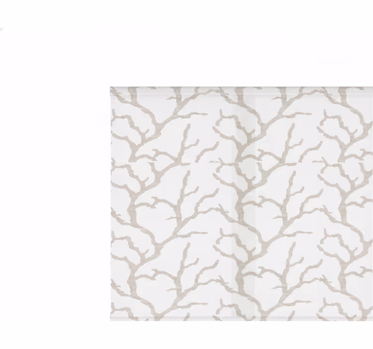 Cortina roller balcón motivo beige elegante - TenVinilo