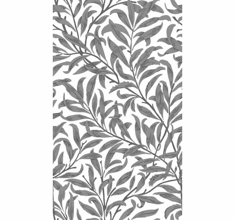 Cortina roller floral motivo botánico gris - TenVinilo
