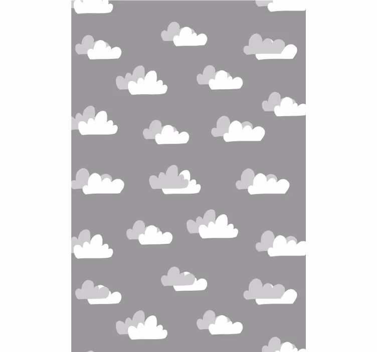 Estor nubes fondo color gris - TenVinilo