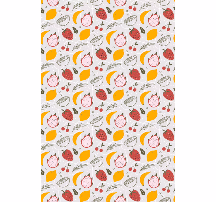 Cortina roller frutas patrón de frutas cítricas - TenVinilo